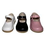 Scarpe in pelle con decoro a coda di rondine chiusura  con fibbia suola in para chiara style 789 - Nonna Magali