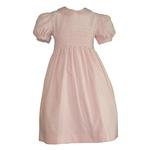 Vestito velluto con punto smock M/C a sbuffo e colletto tondo - Gina Diwan
