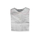 Camicia cotone piquet M/C a sbuffo colletto tondo con ricamo - Nonna Magali