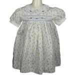 Vestito punto smock colletto con ricami  - Petit Ami