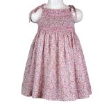 LES ENFANTS DE GISELE-Scamiciato in cotone full smock con lacci